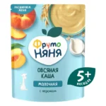 Каша молочная ФрутоНяня овсяная с персиком 200г с 5 месяцев