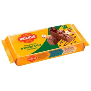 "Яшкино" глазированные вафли с орешками