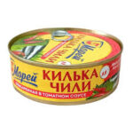 Килька ЧИЛИ 5 МОРЕЙ обжаренная в томатном соусе 240 гр