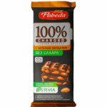 Шоколад Победа CHRGED темный без сахара с цельным миндалем 90 гр