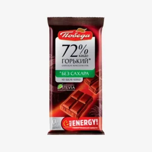 Шоколад Победа  горький без сахара 72% какао. 50 гр